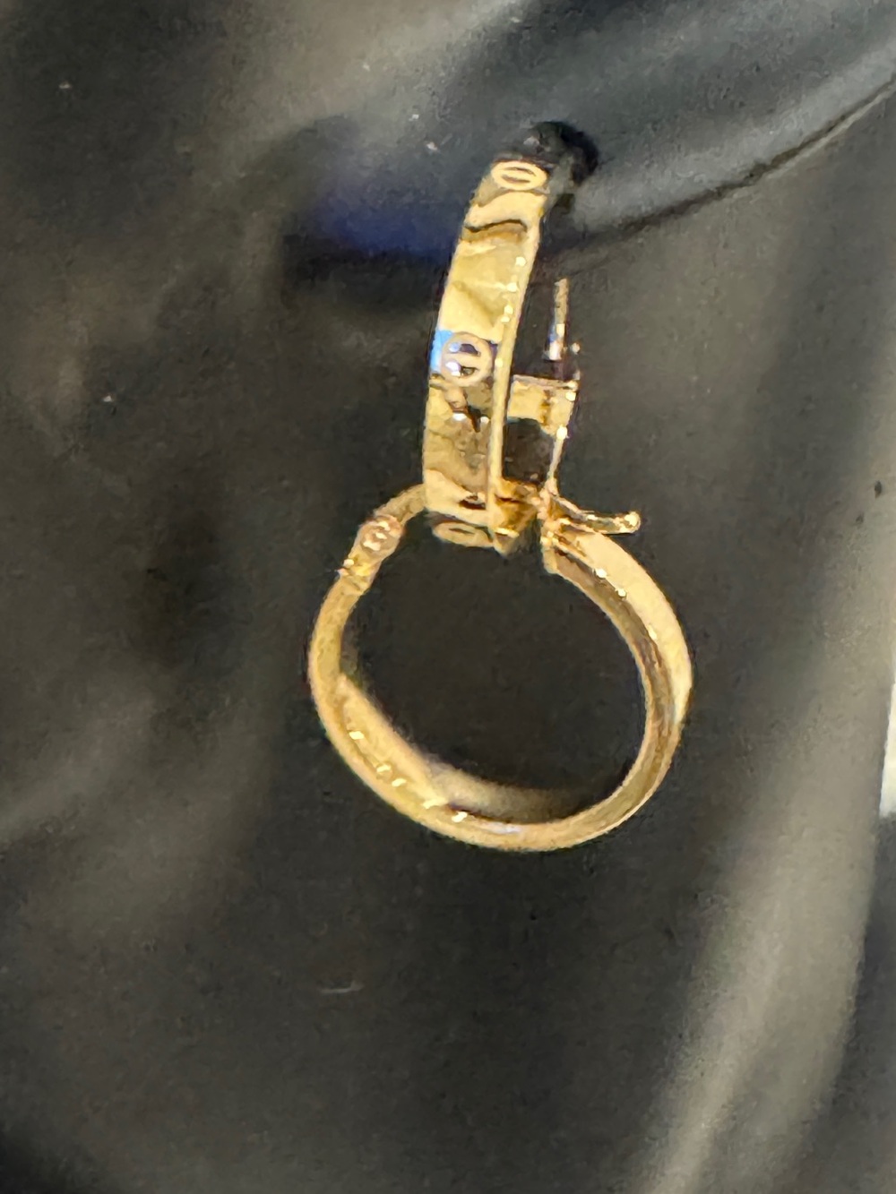 18k YG Real Gold (not plated) Hoop Earrings - Elegant Women Jewelry - Picture 2 of 4